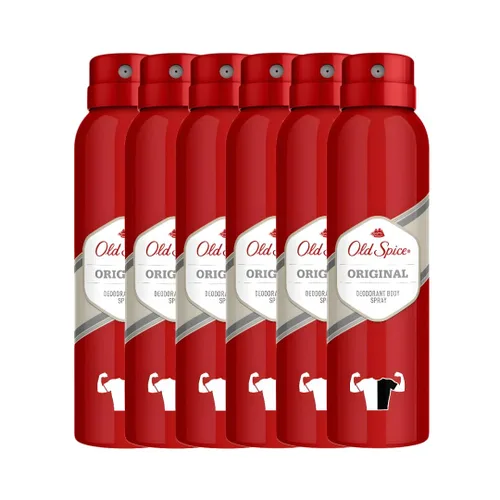 Old Spice Desodorante original en aerosol corporal para hombres, 5.1 fl oz, aroma clásico fresco, protección contra olores de larga duración,