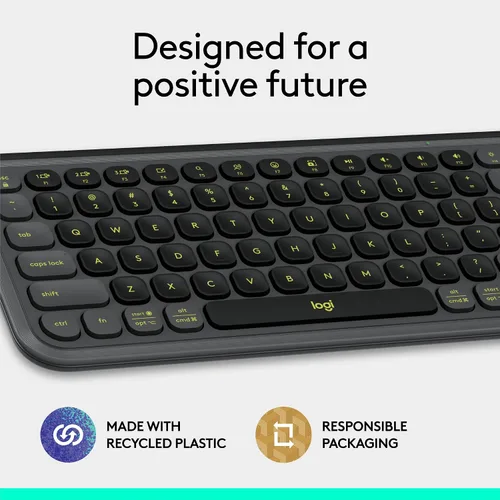 Miniatura 11 de Logitech POP ICON Keys Teclado Bluetooth inalámbrico, escritura cómoda, teclas programables, fácil de cambiar entre hasta 3 dispositivos