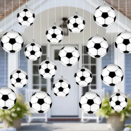 Miniatura 9 de 24 mini bolas inflables para decoración de fiestas deportivas, bolas pequeñas con ganchos de cuerda para colgar, piscina de verano, pelota de playa
