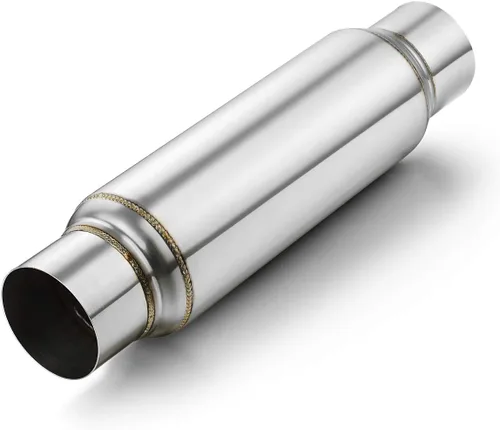 Miniatura 15 de A-KARCK Resonador de Escape de Entrada de 2.0", Resonador de Silenciador Entrada de 2.0" Salida de 2.0" Longitud Total de 14" Acero Inoxidable