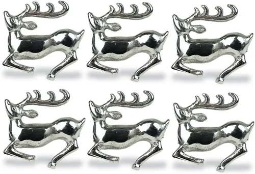 Miniatura 19 de DII Colección de Decoración Navideña y Festiva para Mesa, Juego de Portaservilletas Decorativos, 4 Piezas, 1.6 Diámetro x 1.25 Pulgadas de Altura