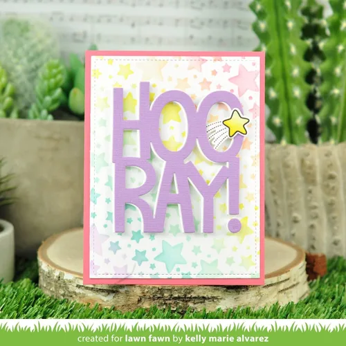 Miniatura 2 de LAWN FAWN Plantillas de recortes de césped, muchas estrellas, color blanco