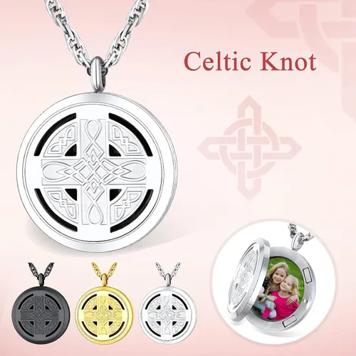Miniatura 5 de Supcare - Collar con medallón que sostiene imágenes grabadas con foto, regalo personalizado para hombres y mujeres (con caja de regalo de joyería)