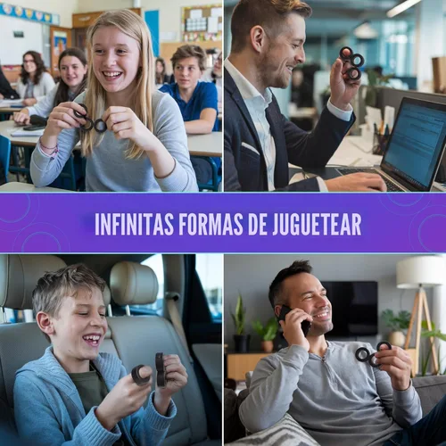 Miniatura 2 de BunMo Anillos magnéticos negros – Imanes mejorados de grado N45, sin BPA, compacto y silencioso juguete para ansiedad para adultos y adolescentes