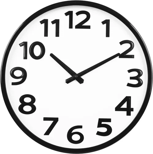 Miniatura 9 de Crosstime Reloj de pared silencioso sin tictac para interiores y exteriores, funciona con pilas, reloj analógico decorativo fácil de leer