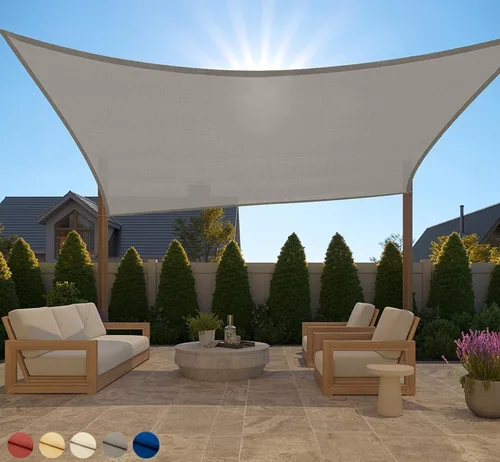 Miniatura 28 de GORILLA GRIP Toldo rectangular resistente con protección UV, resistente a la decoloración, desgarros y al óxido, bordes curvos que bloquean la luz