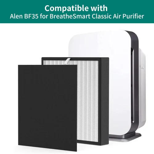 Miniatura 2 de Paquete de 2 filtros de repuesto BF35 compatibles con BF35 para purificador BreatheSmart Classic, 2 filtros 2 en 1 + 2 prefiltros de carbono