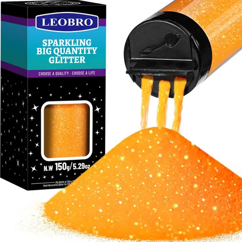 Miniatura 10 de Leobro - Brillantina rosa, 150 g/5.29 oz, brillantina fina iridiscente rosa intenso para manualidades, resina, uñas, cuerpo, decoraciones de San