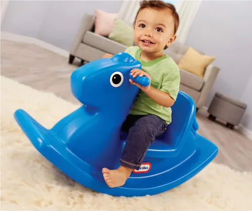 Miniatura 3 de Little Tikes Caballo balancín, color azul.