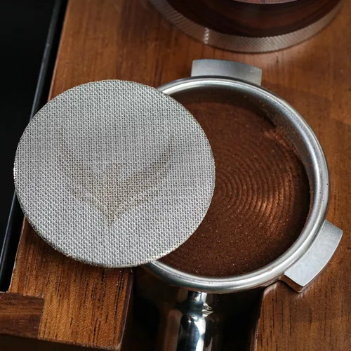Miniatura 5 de Juego de embudo de dosificación de espresso de 2.126 in y pantalla de disco magnético para café, anillo dosificador y filtro para portafiltros