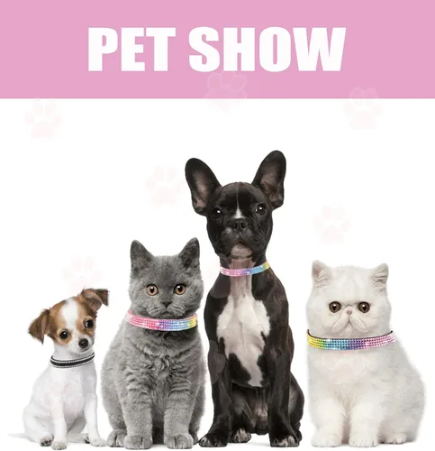 Miniatura 3 de Solmoony Breakaway - Collares de gato con campana, collar ajustable y seguro para gatito, collares de gato para niñas y gatos con diamantes