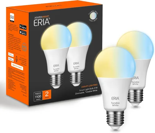 Miniatura 6 de ERIA Bombillas inteligentes, A19 ZigBee, blanco sintonizable de 800 lúmenes, funciona con Hue*, SmartThings, HA, Amazon Echo (4.ª generación)