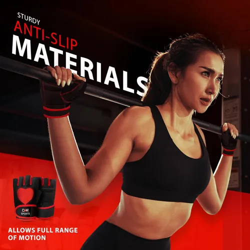 Miniatura 4 de DXM SPORTS Guantes de entrenamiento para mujer con soporte para muñeca, guantes de levantamiento de pesas para gimnasio, ciclismo, entrenamiento