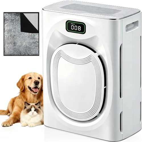 Miniatura 10 de Purificador de aire para habitación grande del hogar de 2500 pies cuadrados con filtros lavables, purificador de aire para mascotas para dormitorio
