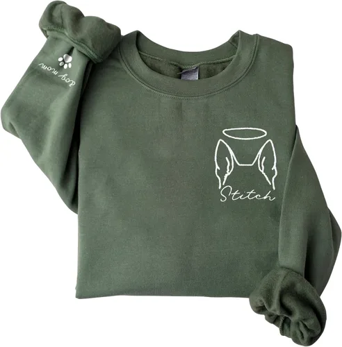 Miniatura 21 de GodLover Custom Dog Mom Embroidered Sweatshirt, Personalized Pet Lover Hoodie, Gift for Women, Mothers Day, Christmas Estilo 03.