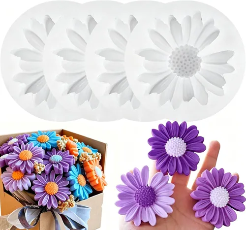 Miniatura 7 de Succulent Fondant Molds 3D Silicone Cactus Succulents Leaves Moulds for Cake Decorating Cupcake Topper Candy Chocolate Gum Paste Polymer Clay DIY