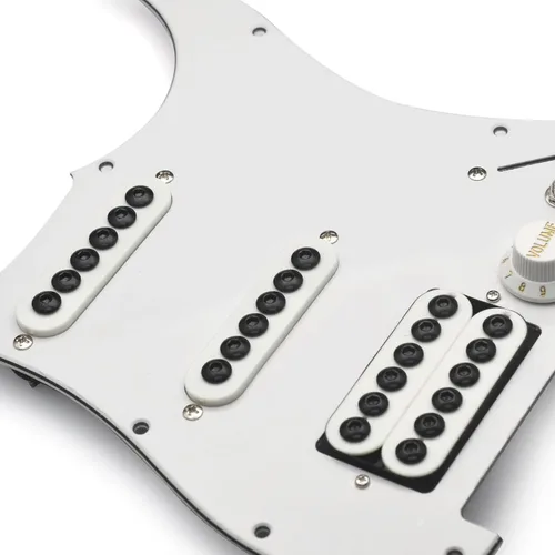 Miniatura 6 de SAPHUE - Golpeador cargado con bobina SSH para guitarra eléctrica estilo ST, con interruptor de división de bobina On/On, precableado, placa Negro