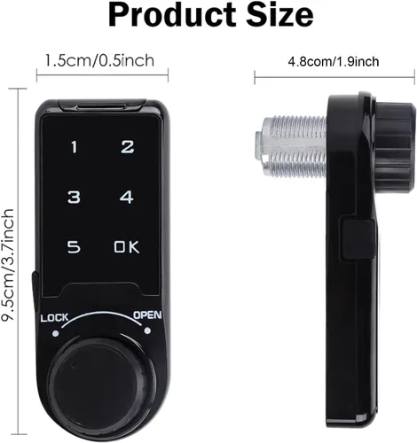 Miniatura 2 de Cerradura de seguridad con código táctil, VDHU cerradura electrónica de perno para gabinete, cerradura de teclado digital sin llave con contraseña