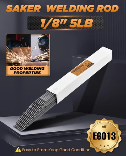 Miniatura 2 de Saker E6013 Varilla de Soldadura 1/8'' 5LB Electrodos de Soldadura de Varilla de Acero al Carbono