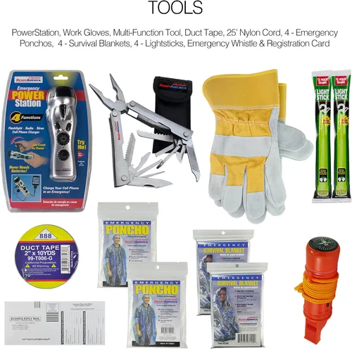 Miniatura 10 de Ready America 70185 kit de emergencia de gran calidad para 1 persona, mochila para 3 días