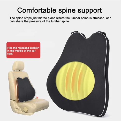 Miniatura 6 de Kit de cojín lumbar para automóvil, cojín de espalda y reposacabezas para el cuello, espuma viscoelástica con alivio del dolor de espalda