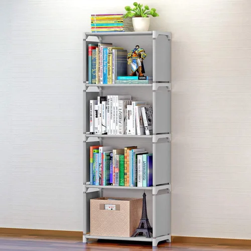 Miniatura 2 de JUOPZKENN Estanterías, estantería abierta, organizador de almacenamiento, estante de plástico para libros, estantería portátil vertical