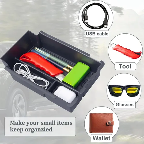 Miniatura 5 de JKCOVER Bandeja organizadora de consola central compatible con Subaru Impreza y Subaru Crosstrek 2024 2025, accesorios de material ABS, caja