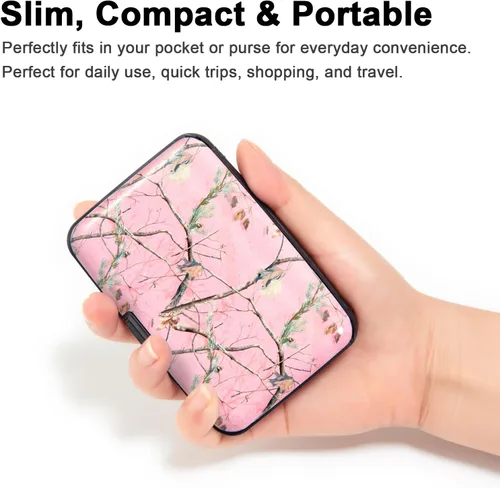 Miniatura 2 de Soporte para tarjetas de crédito, cartera de metal con bloqueo RFID para mujeres y hombres, delgada para tarjetas de identificación, protector