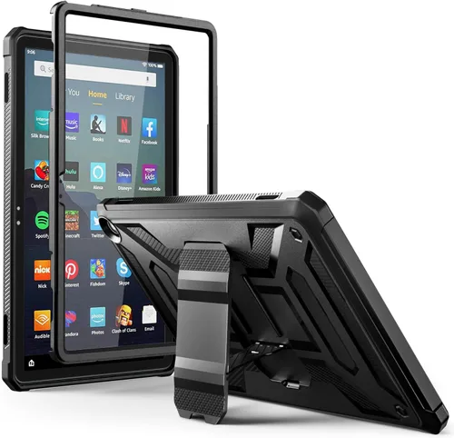 DJ&RPPQ - Funda para tablet Amazon Fire Max 11 (13ª generación, versión 2023), carcasa trasera resistente con soporte de visualización manos libres