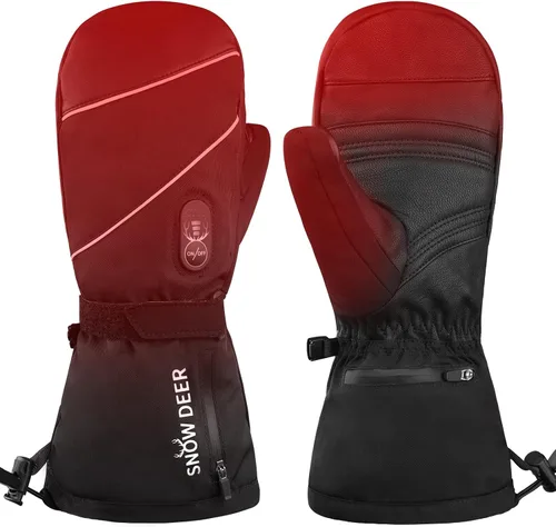 Miniatura 9 de SNOW DEER Guantes térmicos para hombres y mujeres, 7.4 V 2200 mAh, batería eléctrica recargable, esquí, esquí, patinaje, nieve, camping, senderismo