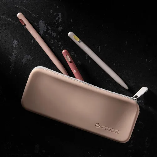Miniatura 3 de DIVERSEBEE Estuche de silicona suave, estuche estético para lápices con cremallera, bonita bolsa para bolígrafos para la escuela, suministros