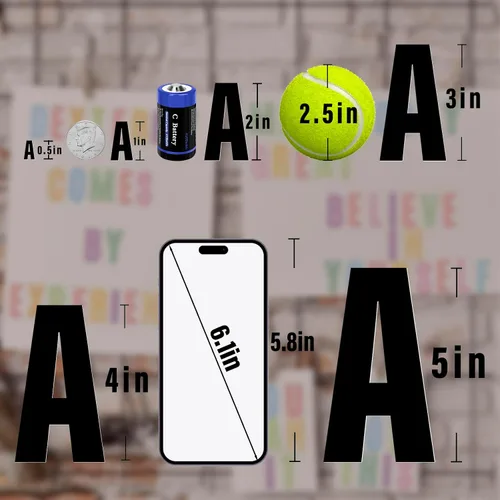 Miniatura 6 de 1550 piezas de 10 hojas de calcomanías de letras, calcomanías de números y alfabeto de buzón de vinilo, calcomanías autoadhesivas impermeables