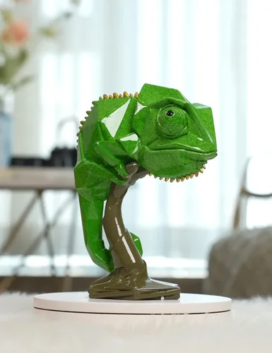 Miniatura 3 de Estatua de animales de lagarto, estatua de animal, decoración moderna, arte para el hogar, regalo para mesa, escritorio, estantería, poliresina
