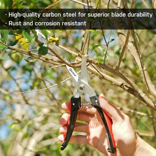 Miniatura 4 de Eden 39006 Tijeras de corte de derivación duraderas, diámetro de corte de 1/4 pulgadas para tallos y ramas, acero al carbono alto, agarre ergonómico