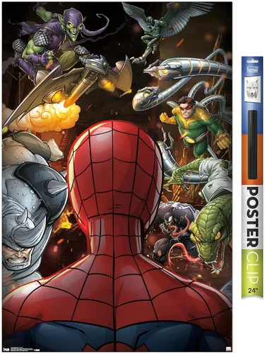 Miniatura 11 de Trends International Marvel Comics - Póster de pared de Spider-Man - Villains, 22.375 x 34 pulgadas, versión premium sin marco