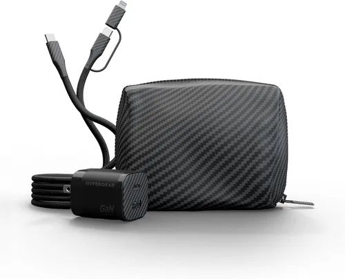 Cargador de pared USB-C GaN de 30 W, bolsa de viaje, cable USB-C y Lightning 2 en 1, kit de cable de carga súper rápido para iPhone, iPad, teléfonos