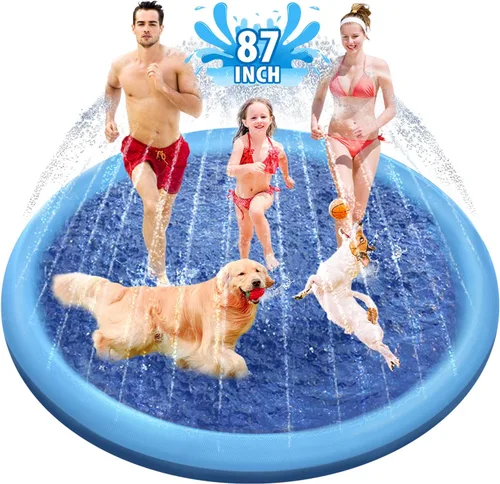 Miniatura 10 de Raxurt Alfombrilla antideslizante de 75 pulgadas para niños y perros, gruesa y duradera, para el baño, la piscina, el verano, al aire libre, Azul