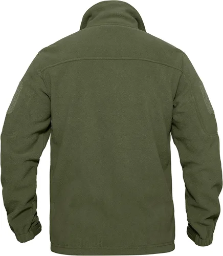 Miniatura 2 de KEFITEVD Chaqueta táctica militar para hombre, para invierno, con cremallera completa, cálida, forro polar, casual, cuello alto, resistente al viento