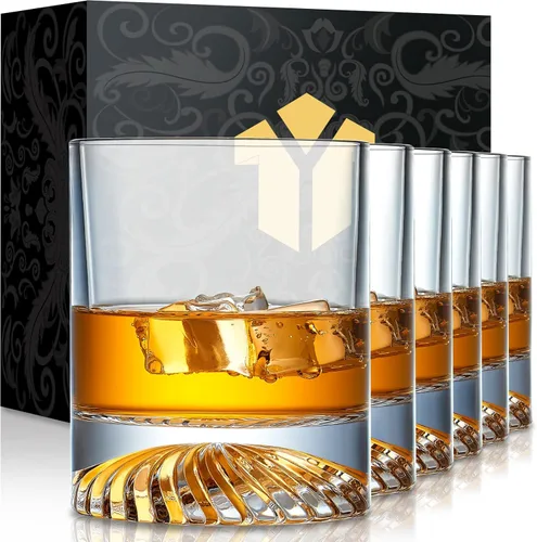 Miniatura 7 de OPAYLY Vasos de whisky a la antigua, juego de 4 vasos de 12 onzas, regalo para hombres y mujeres, beber whisky, cócteles escoceses, ron, coñac