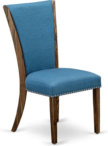Miniatura 11 de East West Furniture F2VE5-721 - Juego de mesa de comedor de 5 piezas para 4 personas, incluye una mesa de cocina redonda con pedestal y 4 sillas