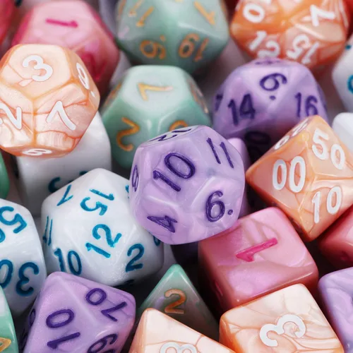 Miniatura 7 de DND Dice, 5 x 7 juegos (35 piezas) de dados de poliedro para Dungeons & Dragons RPG MTG DND juego de mesa con 1 bolsa gratis