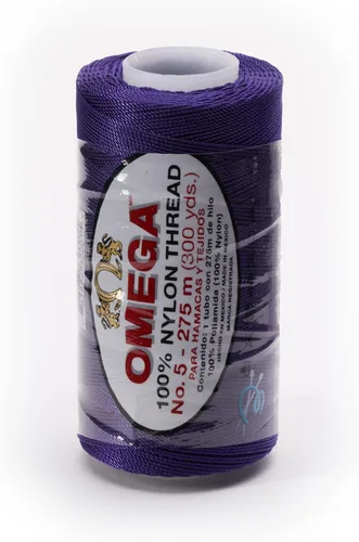 Miniatura 36 de Nylon NO.5 by Omega - Cuerda fuerte 100% nailon para ganchillo fino y manualidades - Color: 04 amarillo claro