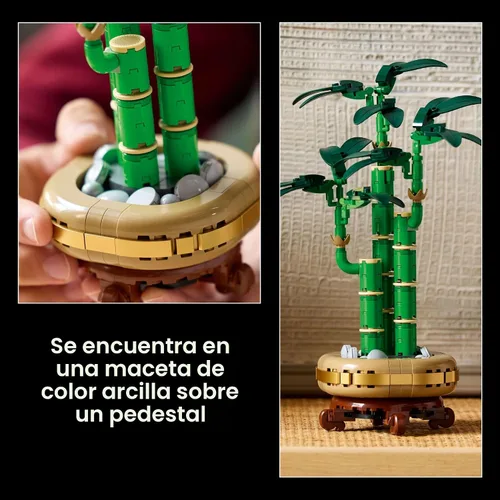 Miniatura 5 de LEGO Botanicals Lucky Bamboo Building Set – Planta artificial para decoración del hogar en interiores, adultos a partir de 18 años – Decoración