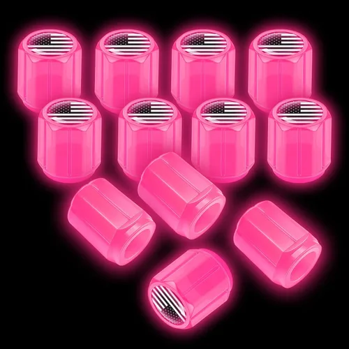 Miniatura 7 de 12 tapas de vástago de válvula de neumático, tapas de válvula de neumático que brillan en la oscuridad, tapas de presión iluminadas resistentes a