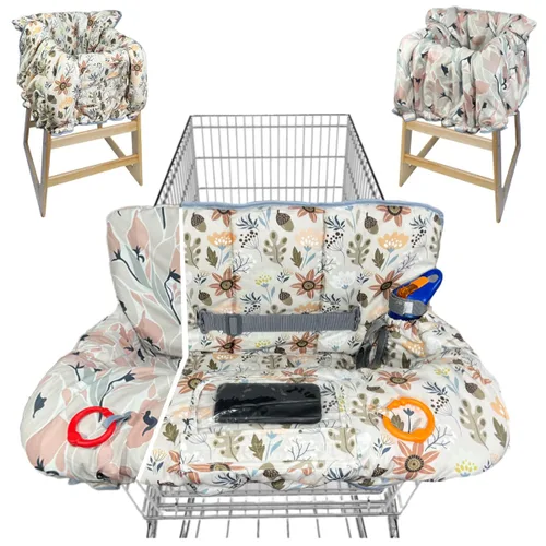 Miniatura 17 de Funda para carrito de compras para bebé, cubierta para carrito de compras para bebé niño y bebé niña, cubierta para silla alta para bebé y niño Gris