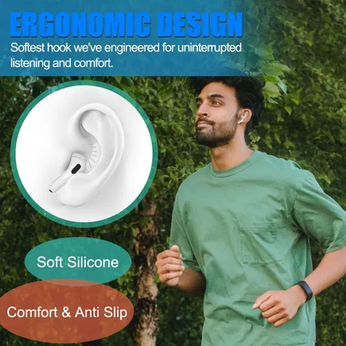 Miniatura 3 de 5 pares de ganchos para orejas para AirPods 4, puntas para oídos antideslizantes para AirPod 4 de silicona suave, cubiertas para accesorios para Air