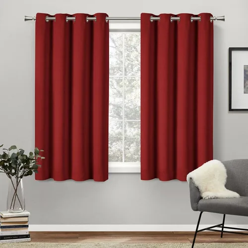 Miniatura 18 de Exclusive Home Curtains - Par de paneles de cortinas, modelo Academy, con ojales para bloqueo total de luz Blanco