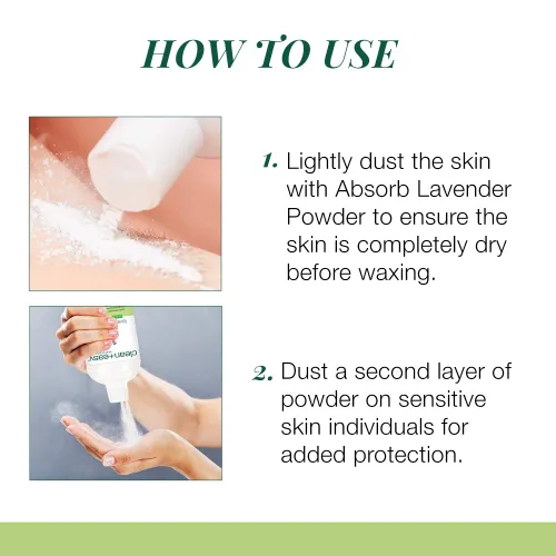 Miniatura 5 de Clean + Easy Absorb Lavender Powder Pre Waxing Treatment Polvo absorbente de humedad para depilación, 3.5 onzas