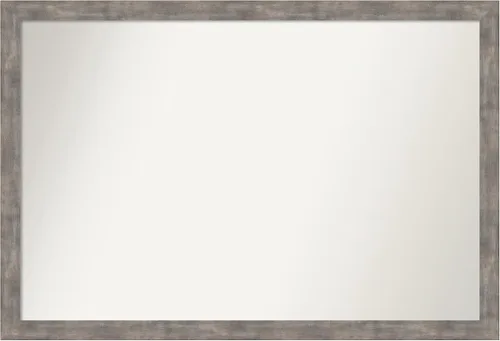 Miniatura 23 de Amanti Art Silver Bathroom Mirror for Over Sink, 24x49 Custom Made Marred Pewter Rectangle Vanity Mirror, Oversize Casual Wood Frame, Hangs Estaño
