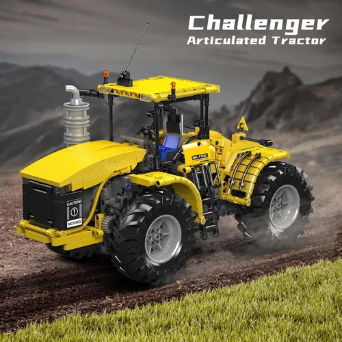Miniatura 2 de Mould King 17081 Modelo de bloques de construcción de tractor articulado técnico, 1300 piezas de vehículos de remolque con control remoto, juguete
